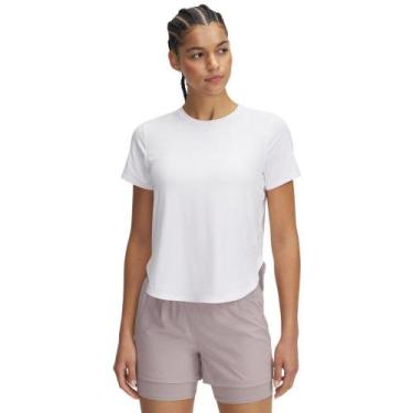 Imagem de Camiseta de Corrida Under Armour Launch Elite Feminina, Branco, G