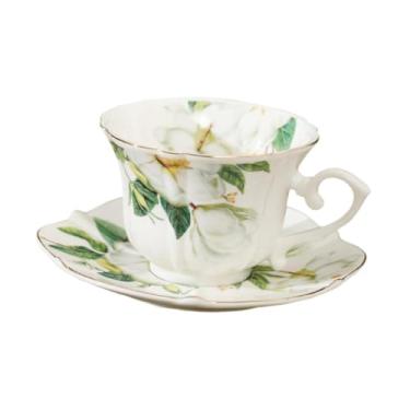 Imagem de Bothyi Caneca de cerâmica para café, xícara e pires, enfeite fácil de limpar, canecas criativas para café, 250ml, xícaras de chá para uso comercial