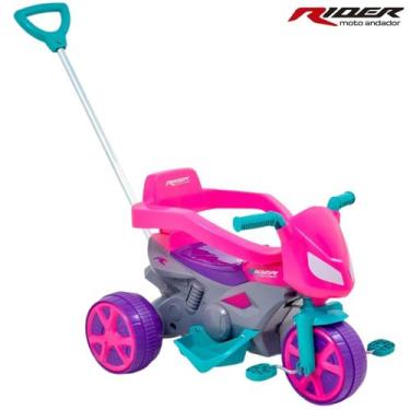 Imagem de Triciclo Motoquinha de Passeio ou Pedal Carrinho Andador Infantil com 
