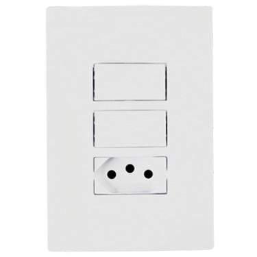 Imagem de Conjunto Interruptor Simples Duplo Com Tomada 10A I9 Ilumi