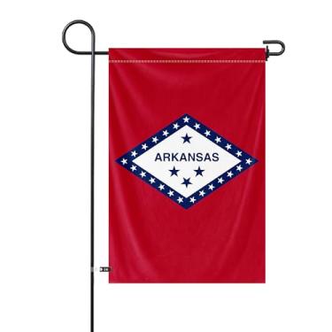 Imagem de Arkansas State Garden Yard Bandeira 30 x 45 cm Territórios Americanos AK Yard Banner Vertical Dupla Face Poliéster Pequena Bandeira Patriótica Celebração Estado Festa Decoração Externa