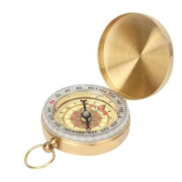 Imagem de Bússola Vintage Estilo Relógio de Bolso, Bronze, com Luz Fosforescente, Ideal para Camping e Trilhas I2 ITWO