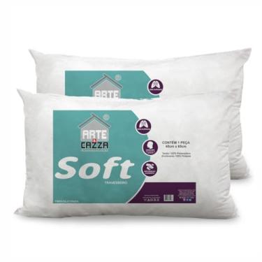 Imagem de Travesseiro Soft Antialérgico Fibra Siliconada Macio (kit 2)