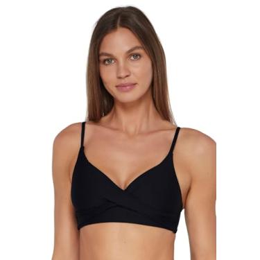 Imagem de Sunsets Top de biquíni feminino Lyla Bralette, Preto, P