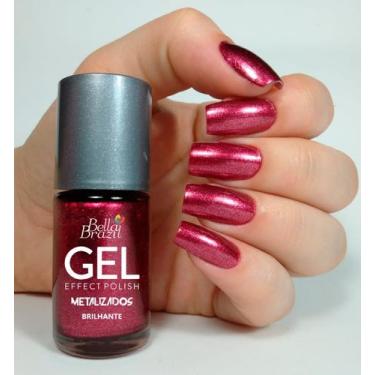 Imagem de Esmalte Metalizado Brilhante Efeito Gel Bella Brazil 9ml