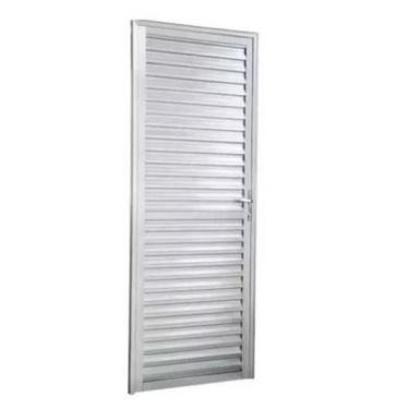 Imagem de Porta de Alumínio Veneziana 0,80x2,10m Lado Esquerdo - QUALITY