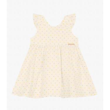 Imagem de Vestido Infantil em Cotton Plumetis Trick Nick Bege, 2, Bege