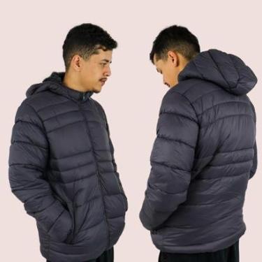 Imagem de Jaqueta Puffer Impermeável Masculina Com Capuz Removível-Masculino