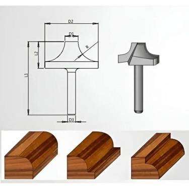 Imagem de Fresa Para Decoração De Borda 22,5x17,5mm Radix - 19r17.5.01