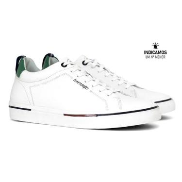 Imagem de Tênis Rafarillo Alth Aumenta Altura Couro Conforto, Branco, 41