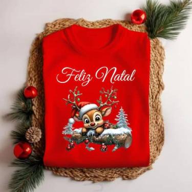 Imagem de Camiseta Unissex Natal Hena Na Neve Personalizada Fim de Ano Festas - 