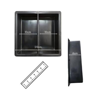 Imagem de Kit 10 Formas Tijolinho 20x10x6 Para Concreto Dupla Cavidade - Rer