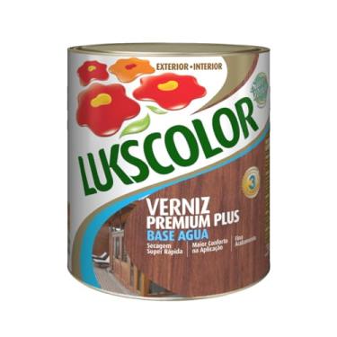 Imagem de Verniz Base Água Madeira Cores 900ml Lukscolor Móveis (Mogno)