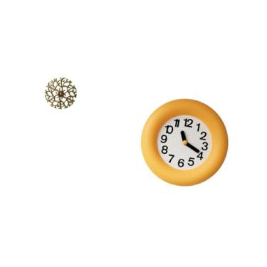 Imagem de Fenteer Relógio de Parede Rústico com Escultura em Ferro Forjado, Pingentes Silenciosos E Contemporâneos, Analógicos, Placa de Madeira para Escritório, Sala D