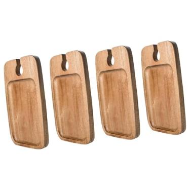 Imagem de DimyFew Pratos de aperitivos de vinho, bandejas, travessas com suporte para copos, presentes, tábua de queijos para festas em casa, chá de panela, 4 Peças