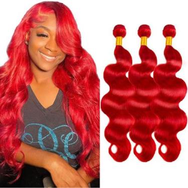 Imagem de Pacotes de cabelo ZevPiul Red Body Wave 100% Brazilian Virgin Remy