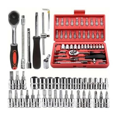 Imagem de Jogo De Soquete Aço Crv 1/4 46pçs Com Maleta - Rpx-007 - Socket Wrench