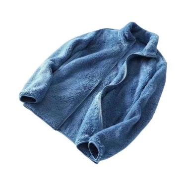 Imagem de Jaqueta Feminina De Manga Longa Com Forro De Fleece Grosso, Gola Alta,