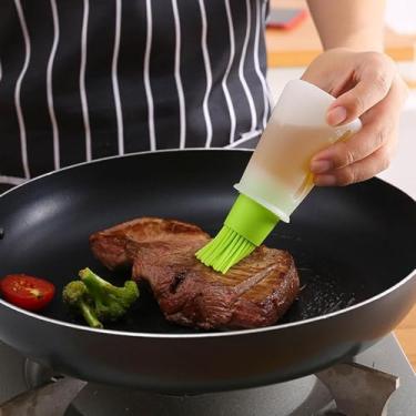 Imagem de 1 pincel de silicone com marcações de medição – Escova resistente ao calor para churrasco e cozinha, ótima para grelhar, assar e cozinhar – antiaderente, fácil de limpar, perfeita para cozinhas
