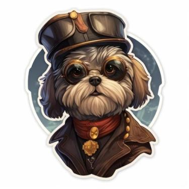 Imagem de Adesivos de Animais fofos e estilos kawaii steampunk para decoração infantil e objetos escolares 30x30cm