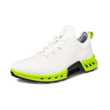 Imagem de ECCO Biom C4 Gore-tex Tênis de golfe masculino impermeável, Branco/Lime Punch, 12-12.5