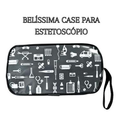 Imagem de Kit Maleta Médica Bolsinha Case Capinha Aparelho Pressão Estetoscópio 