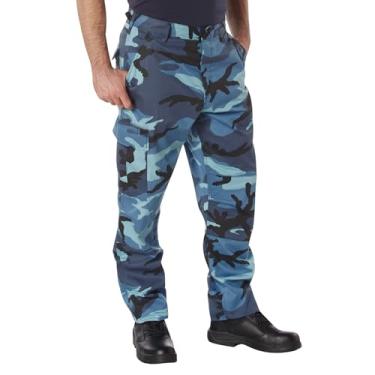 Imagem de Calça cargo militar Rothco Camo Tactical BDU (uniforme de batalha), Reta, Sky Blue Camo, 3X-Large
