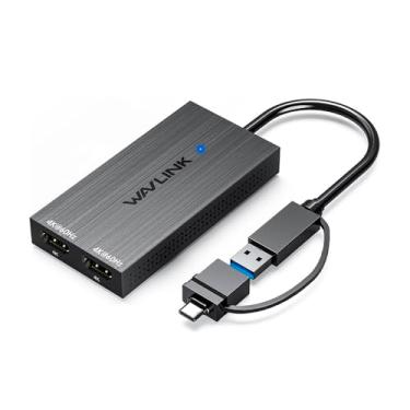 Imagem de Adaptador USB C/A para Dual HDMI 4K 60Hz, Placa de Vídeo Externa DisplayLink para Triplo Monitor, Compatível com MacBook M1 M2, Windows e Thunderbolt