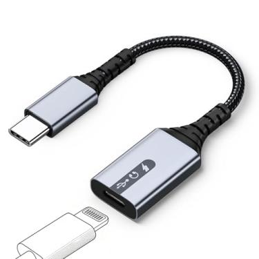 Imagem de NICE BUDDY Adaptador USB C para Lightning, cabo OTG conversor Lightning 3 em 1 tipo C para fêmea para iPhone 15/14/13, iPad Pro/Air/Mini, MacBook, para carregamento, transferência de dados, áudio de