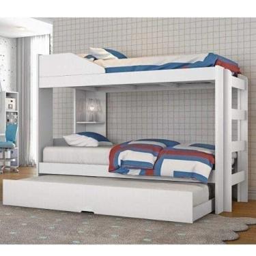 Imagem de Treliche Solteiro Siena Espresso Móveis Branco