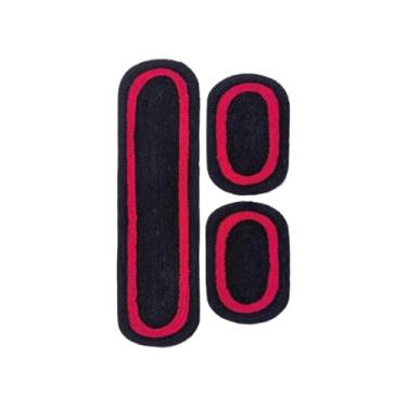 Imagem de Jogo de Tapete de Cozinha，Malha Gel Cozinha Antiderrapante e Durável Suave Ao Toque(Preto/Vermelho)