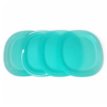 Imagem de Tupperware Pratos de almoço reaquecíveis para micro-ondas 24 cm, conjunto de 10 cm, verde