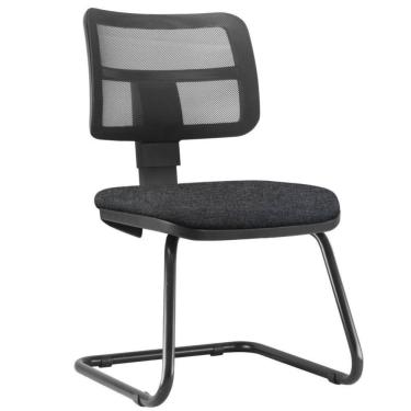 Imagem de Cadeira De Escritório Recepção Fixa Zip L02 Linho Chumbo