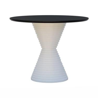 Imagem de Mesa De Jantar Apollo Tampo Redondo ø100 Branco-preto