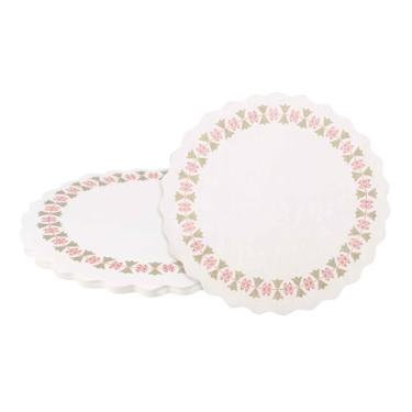 Imagem de HARFINGTON 300 peças de guardanapos de papel redondos de 17,8 cm para bolo sobremesa artesanato festa casamento aniversário decoração de mesa, branco