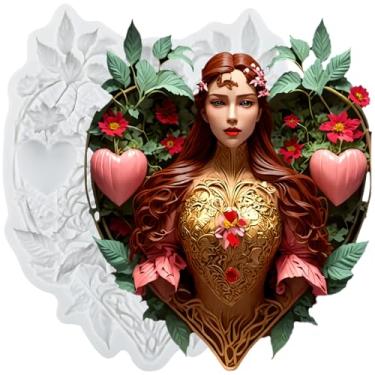 Imagem de MYPRACS Molde de silicone Queen Fondant para decoração de bolos de açúcar, topo de cupcake, pasta de goma de chocolate, argila de polímero