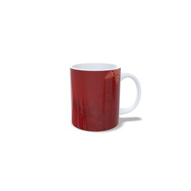 Imagem de Caneca de Cerâmica Branca com Tema de Natal, 325ml, Decoração Natalina com Bolas Douradas e Estrelas (12)