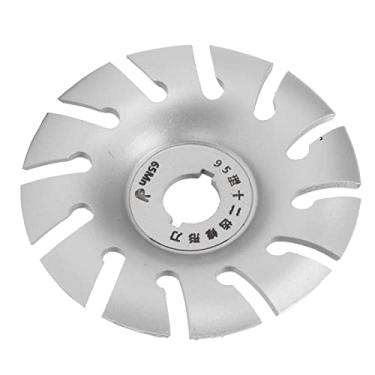 Imagem de Cryfokt Disco de Modelagem para Moedor, Durável, 12 Dentes, Aço Inoxidável, Escultura Em Madeira para Moedor de ângulo, Marcenaria, 95mm (Prata)