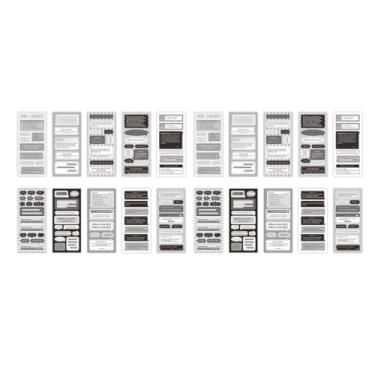 Imagem de 20 peças de adesivos para scrapbook de palavras para diário DIY, suprimentos de scrapbook, adesivos decorativos para diários, agendas, álbuns