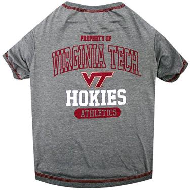 Imagem de Pets First Camiseta Collegiate VIRGINIA TECH HOKIES para cães, média. Camiseta licenciada para animais de estimação colorida com logotipos de equipe. - Materiais elásticos premium para o conforto do