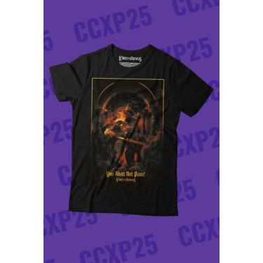 Imagem de Camiseta O Senhor Dos Anéis You Shall Not Pass - Piticas, G2, Preto, U