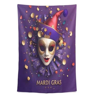 Imagem de STAYTOP Tapeçaria Carnaval Bola Máscara de Parede Tapeçarias para Decoração de Casa Dormitório Sala de Estar Quarto Tapete de Parede (90 × 60 pol)