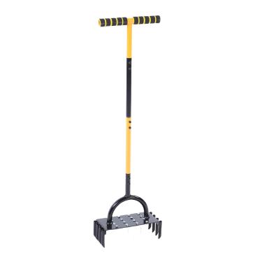 Imagem de Zerodis Aerador de Gramado, Ferramenta de Aeração de Gramado Alça Confortável Em Forma de T Ferramenta Manual de Aerador de Ponta de Metal Com 16 Pontas e 8 Núcleos Kit de Aeração para