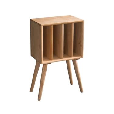 Imagem de Suporte para armazenamento de CDs Armário de madeira para guardar discos vinil, álbuns e CDs, ideal para sala estar quarto