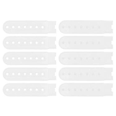 Imagem de Material POM Fixadores de Reparação de Chapéu Alças Extensoras Snapback 5 Conjuntos (Branco)