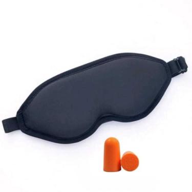 Imagem de MáScara Para Dormir – MáScara Para Os Olhos ConfortáVel Com Design Antirreflexo Na Ponte Do Nariz, Sem PressãO(2UNI,Preto + PROTETOR AURICULAR)