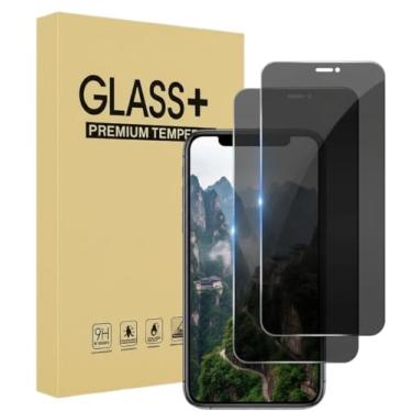 Imagem de Protetor de tela de privacidade para iPhone 12 mini 5,4 polegadas, película de vidro temperado antiespião, pacote com 2