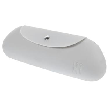 Imagem de Bolsa de cosméticos de silicone, escova de maquiagem, armazenamento portátil de cosméticos para pincéis, lápis de sombra e sobrancelha, Cinza, Estojos de cosméticos