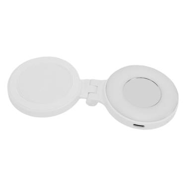 Imagem de Fockety Luz Magnética para Selfie, Luz de Preenchimento de Anel de Selfie LED de Telefone de Anel Portátil Dobrável para Fotografia, Videoconferência, Vlog, Maquiagem, Gravação (Branca)