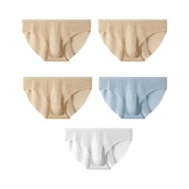 Imagem de Cuecas De Verão Masculinas Em Seda Gelada 5 PCS Transparentes Rápido S